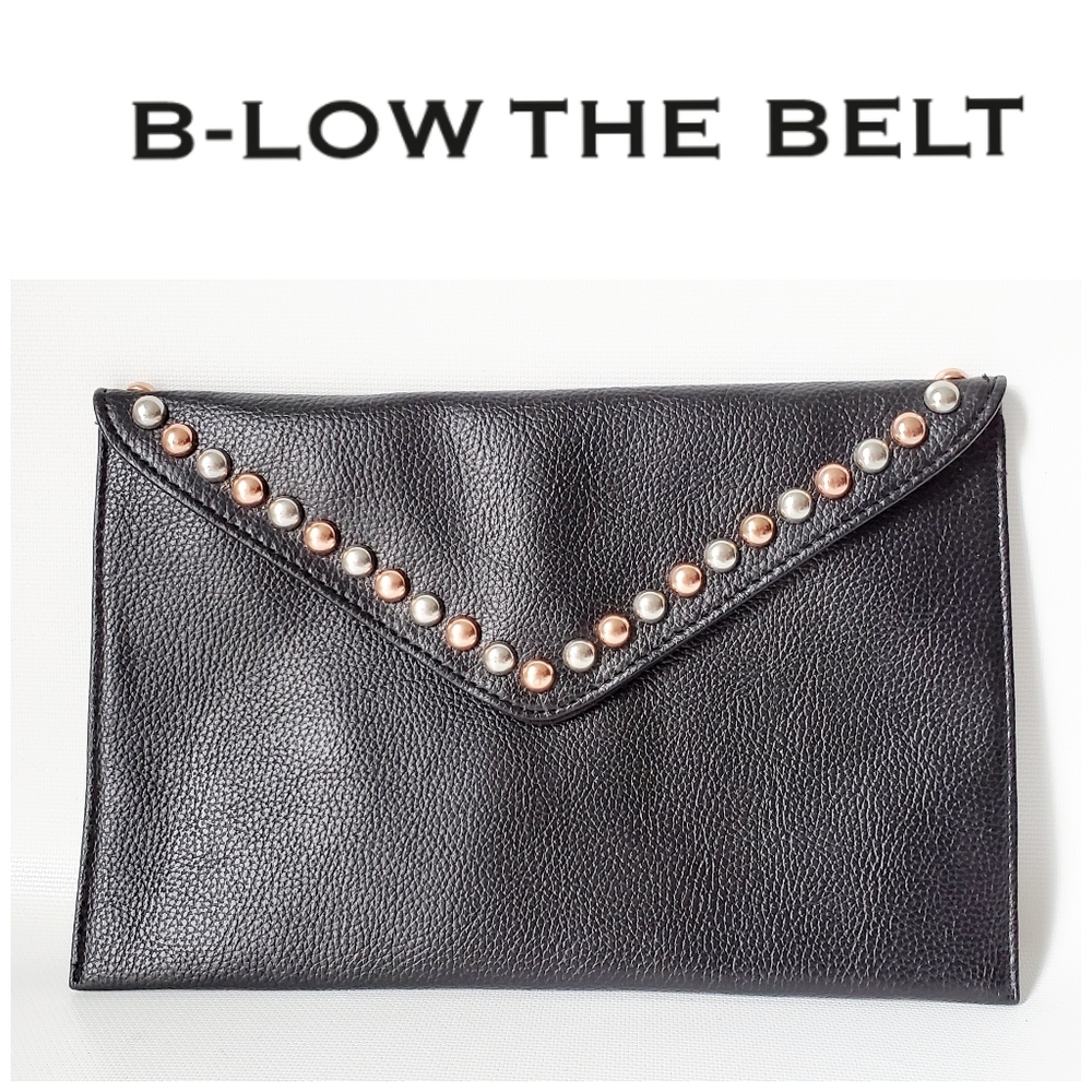 B Low The Belt Leather Studded Clutch NWOT! - Picture 6 of 6